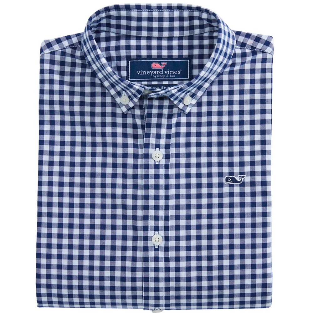 Boys Grovedale Gingham Whale Shirt